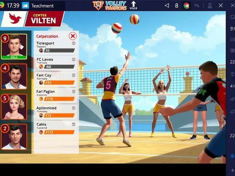 Top Volley Warriors character customization screen